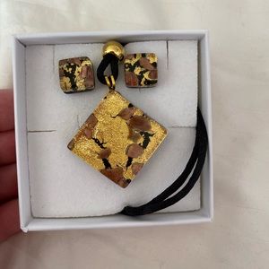 MID Gioielli Murano Pendant Necklace & Earring Set